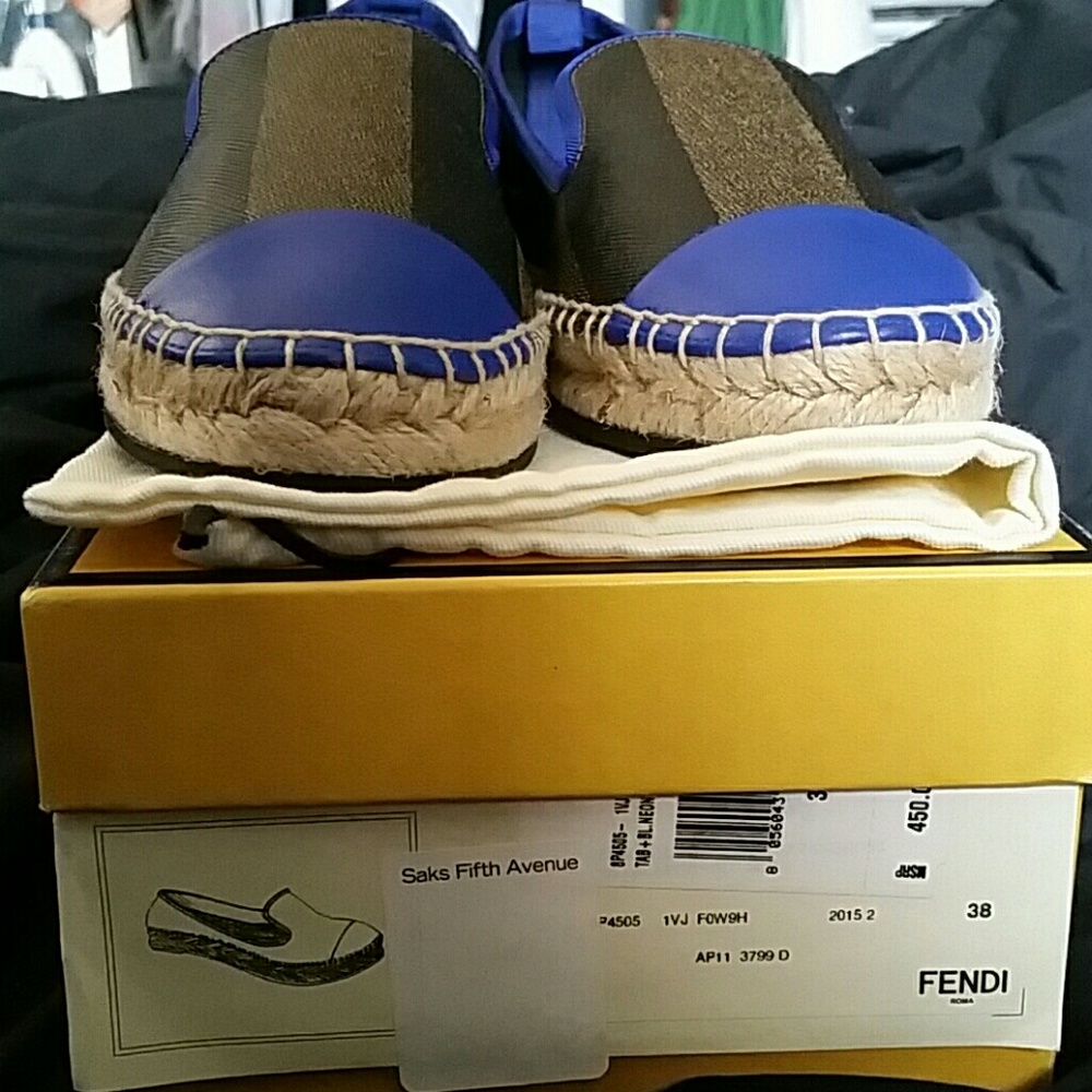 Fendi Pequin Stripe Espadrille